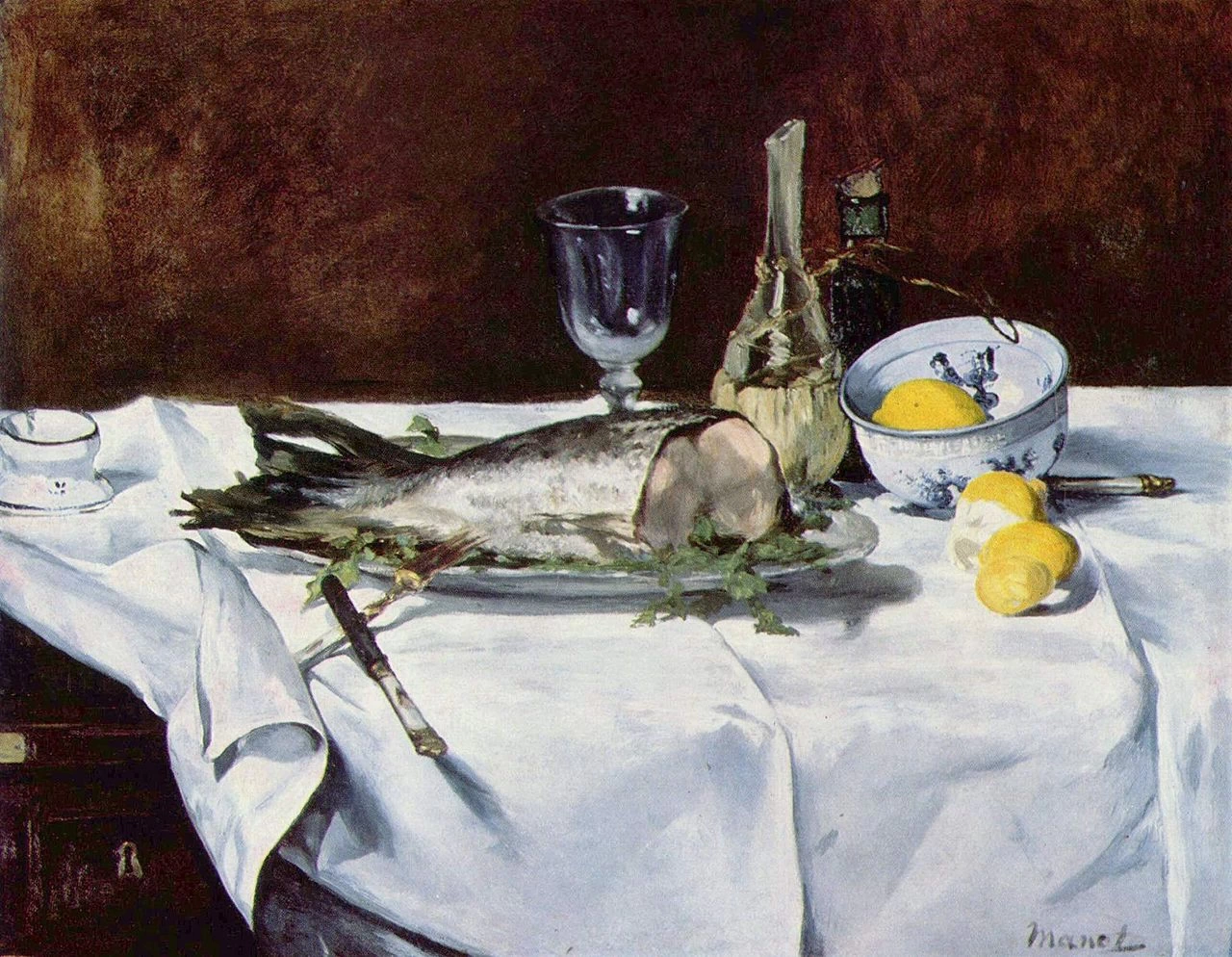  238-Édouard Manet, Natura morta con pesce, 1869-Shelburne Museum 